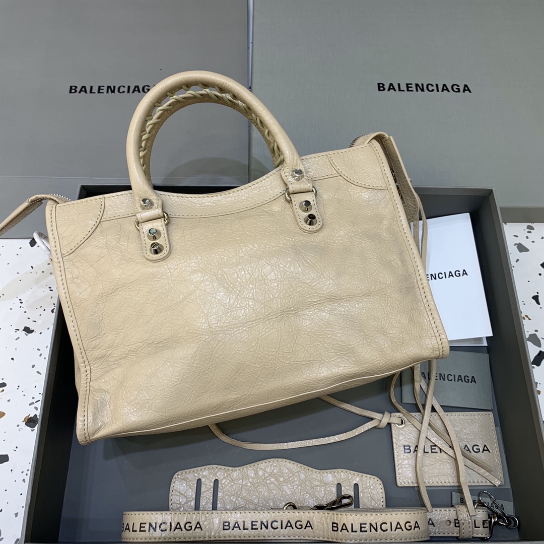 Balenciaga Classic City Small Handbag Shoulder Bag Apricot